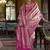 Hot pink kanjivaram silk blend woven classic saree