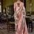 Peach kanjivaram silk blend woven classic saree