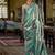 Turquoise kanjivaram silk blend woven classic saree