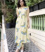 Women Rayon Printed Kurta With Palazzo