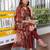  Women's Cotton Blend Floral Straight Printed Kurta Pant With Dupatta | kurta sets for woman