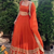 Orange Georgette Zari sequin Embroidered Lehenga Choli 