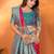 Hot pink silk blend butti zari weaving with zari border saree