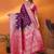 Purple silk blend butti zari weaving with zari border saree