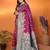 Magenta silk blend butti zari weaving with zari border saree