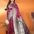 Magenta silk blend butti zari weaving with zari border saree