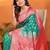 Light green silk blend butti zari weaving with zari border saree