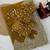 mustard sequin embroidered fandy chiffon saree