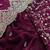 plum sequin embroidered chiffon saree