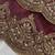 plum sequin embroidered chiffon saree