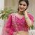 Pink Satin Thread and Sequin Work Lehenga Choli