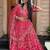 Pink Satin Thread and Sequin Work Lehenga Choli