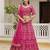 Pink Satin Thread and Sequin Work Lehenga Choli