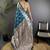 Royal blue silk blend floral zari weaving meenakari saree with floral border