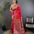Pink silk blend floral zari weaving meenakari saree with floral border