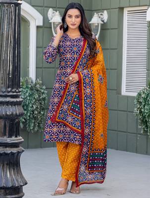 Designer ethnic set kurta, pant set for women for casual and festive wear 1