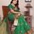 Green silk blend copper zari butta weaving banarasi saree with zari border