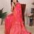 Pink silk blend copper zari butta weaving banarasi saree with zari border