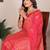 Pink silk blend copper zari butta weaving banarasi saree with zari border