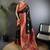 Black silk blend floral butta zari weaving banarasi with peacock zari weaving border
