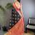 Black silk blend floral butta zari weaving banarasi with peacock zari weaving border