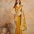 Trendmalls Yellow Art Silk Embroidery work Saree with Unstitched Blouse Piece