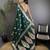 Deep teal silk blend meenakari zari weaving banarasi saree