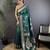 Dusty teal silk blend meenakari zari weaving banarasi saree
