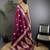 Plum silk blend meenakari zari weaving banarasi saree
