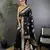 Black silk blend meenakari zari weaving banarasi saree