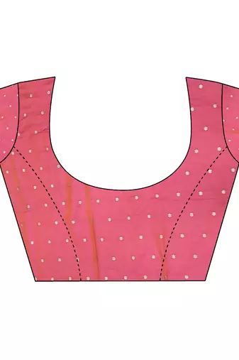 Pink silk blend meenakari zari weaving banarasi saree