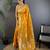 Orange silk blend meenakari zari weaving banarasi saree