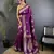 Purple silk blend meenakari zari weaving banarasi saree