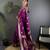 Purple silk blend meenakari zari weaving banarasi saree