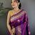 Purple silk blend meenakari zari weaving banarasi saree