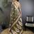 Mahendi green silk blend meenakari zari weaving banarasi saree