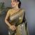 Mahendi green silk blend meenakari zari weaving banarasi saree