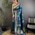 Sea blue silk blend meenakari zari weaving banarasi saree