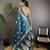Sea blue silk blend meenakari zari weaving banarasi saree