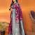 Purple silk blend woven zari weaving banarasi saree with contrast weaving border
