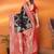 Black silk blend woven zari weaving banarasi saree with contrast weaving border