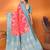Tomato red silk blend woven zari weaving banarasi saree with contrast weaving border