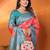 Tomato red silk blend woven zari weaving banarasi saree with contrast weaving border