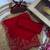 red cutdana sequin embroidered rangoli silk blend saree