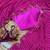 rani pink cutdana handwork georgette leheriya print saree