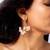 Elegant pearl cluster high gold earrings