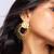 Radiant sunburst high gold earrings