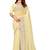 Yellow resham sequins embroidery work georgette saree