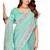 Sky blue resham sequins embroidery work georgette saree