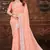 Peach resham sequins embroidery work georgette saree